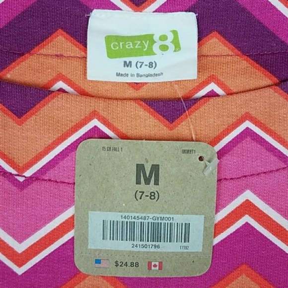 SOLD Crazy 8Dress Pink Orange Chevron Stripe - Picture 5 of 8